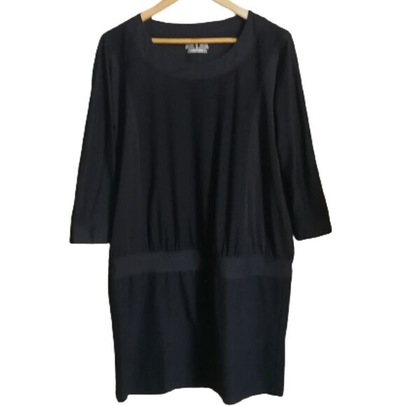 𝅺ROYAL ROBBINS Black Athleisure Low Waist Stretchy Dress Size Extra-large - Picture 1 of 12